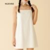 Linen Mini Dress with Adjustable Fit