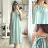 Sleeveless Long Dress with Adjustable Shoulder