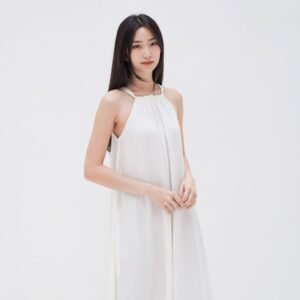 Sleeveless Long Dress with Adjustable Shoulder