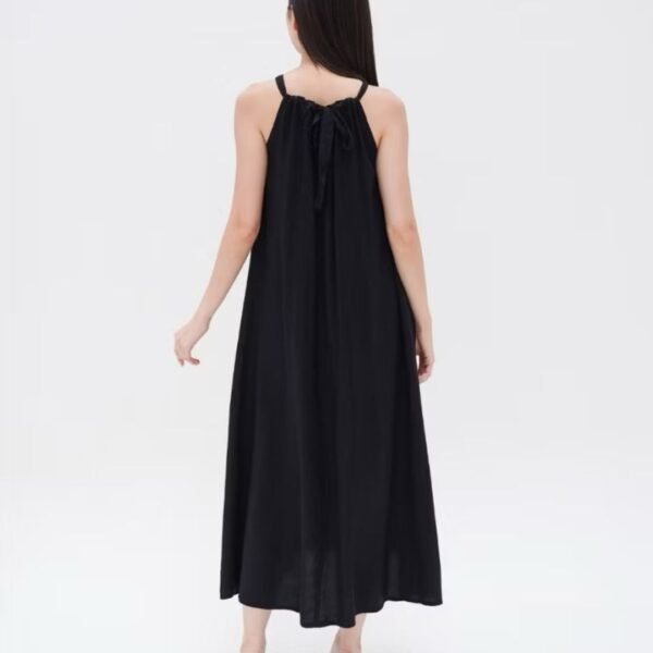 Sleeveless Long Dress with Adjustable Shoulder